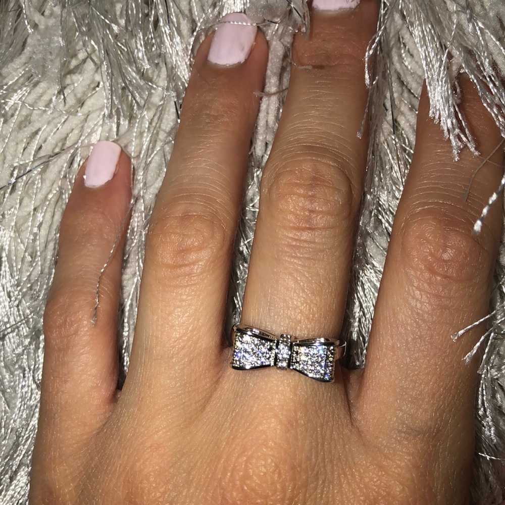 Rhinestone Bow Ring